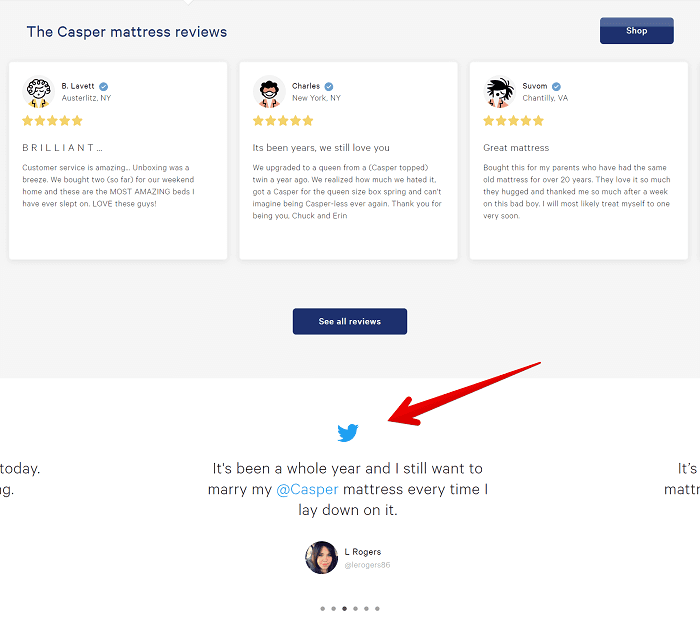 social proof example