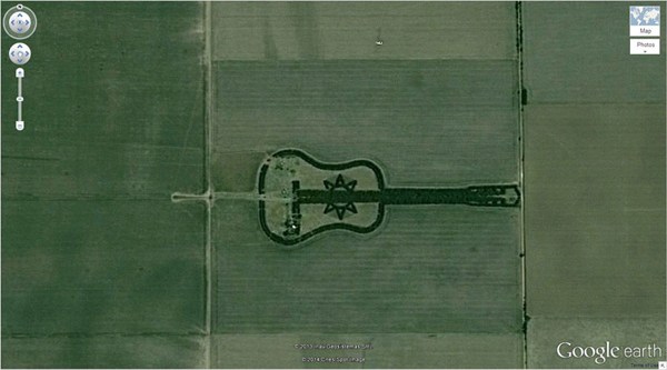 Guitar-Shaped Forest google earth