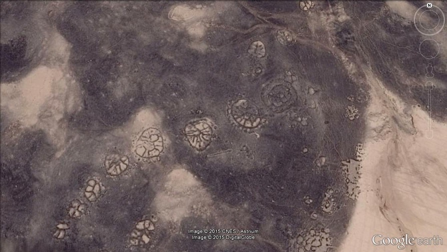 Wheel-Shaped Nazca Lines- google earth