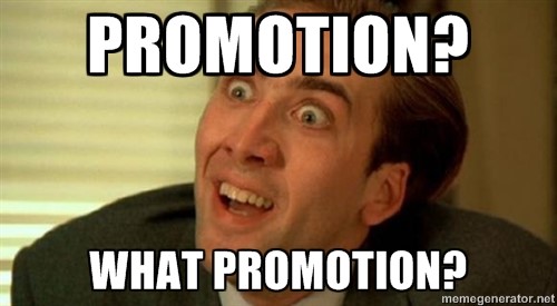 a man doesnt know what is promotion