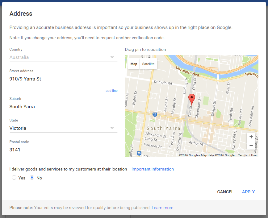 updating google map listing3