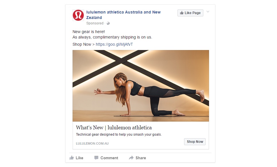 facebook ad examples - power words