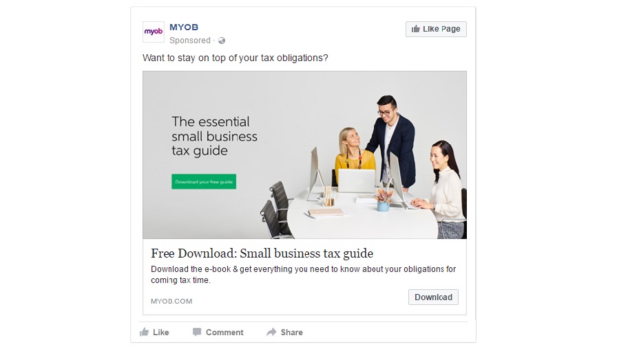 facebook ad examples - effective descriptions