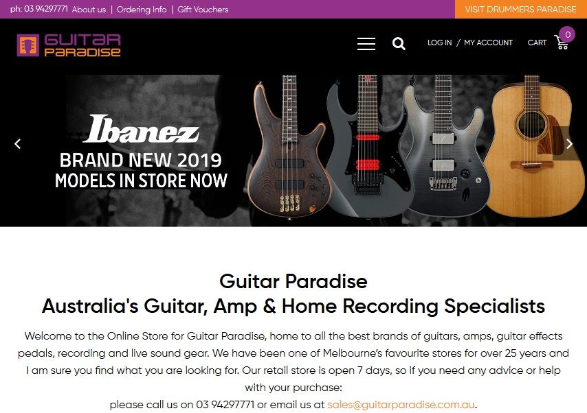 Guitar-paradise-ecommerce-example