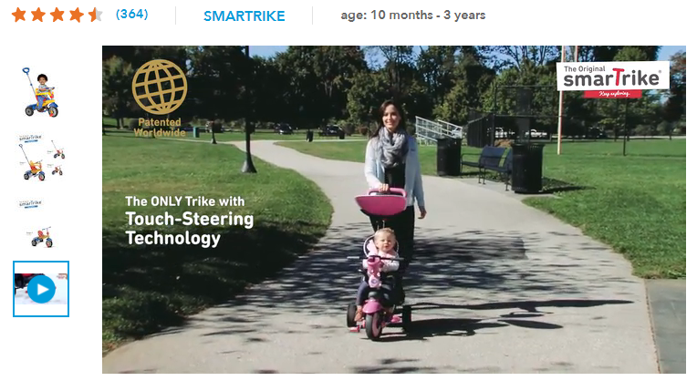 trike with touch steering technology