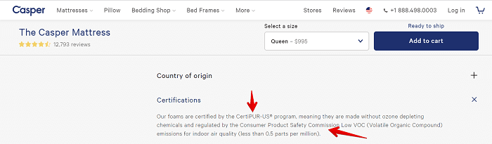 product certificates