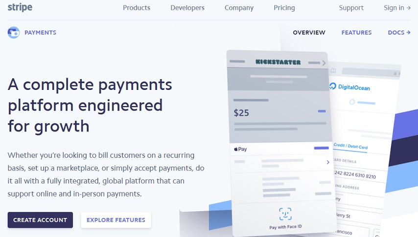 stripe payment page