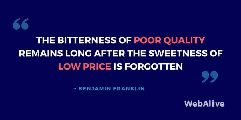 quote about cheap price