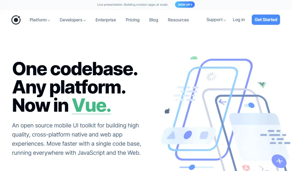Ionic-A JavaScript-based multi-platform app builder