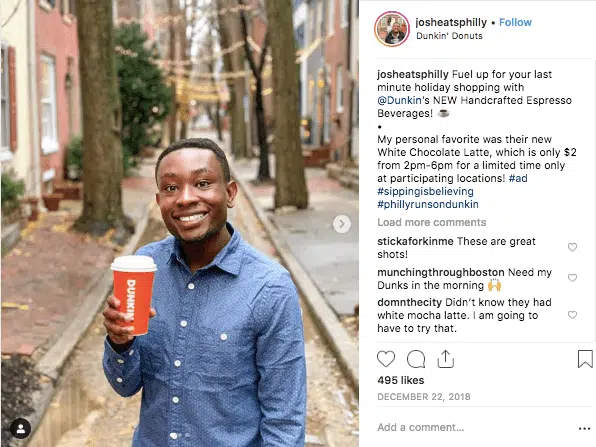 Dunkin’ donuts marketing serves up a bite-sized influencer campaign