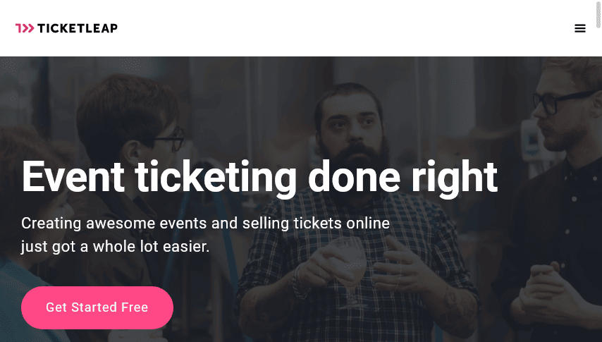 Ticketleap homepage