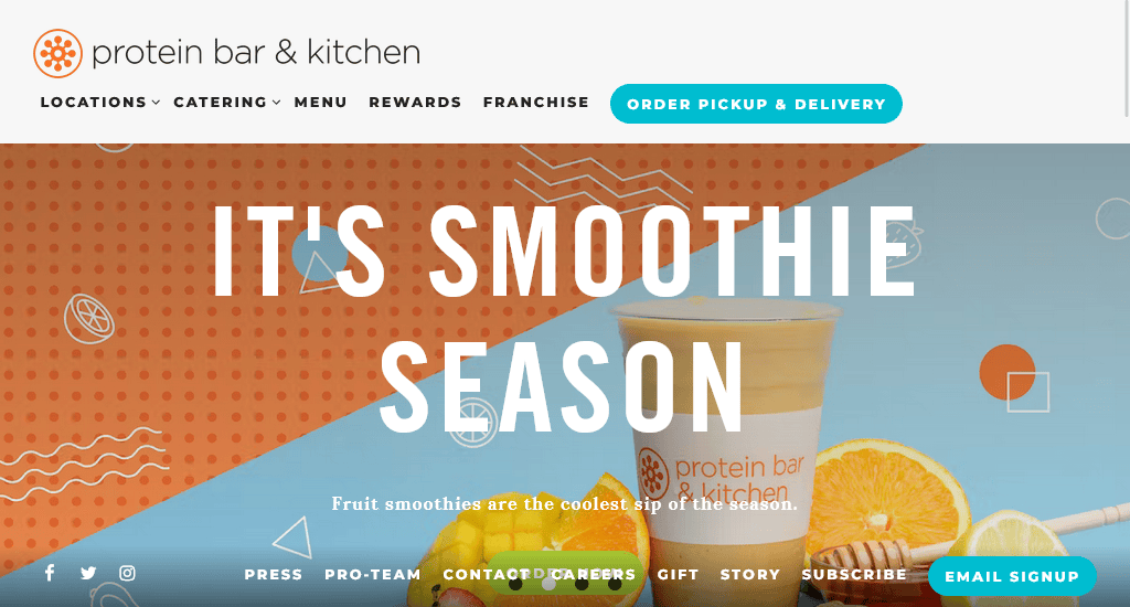 Protein bar & kitchen - best restaurant websites