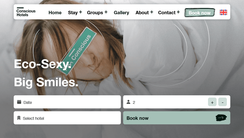 Conscious Hotels web design company