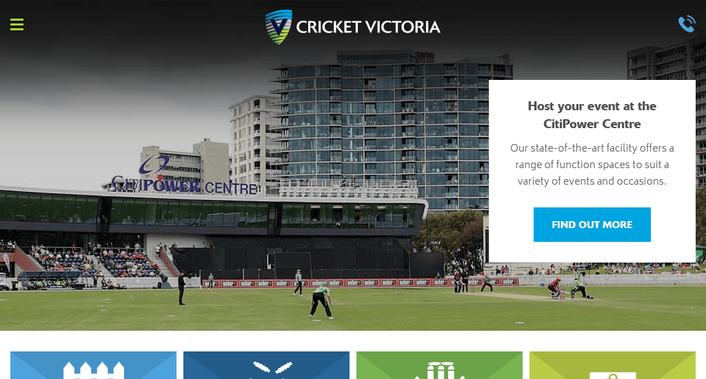 Cricket Victoria sports club website