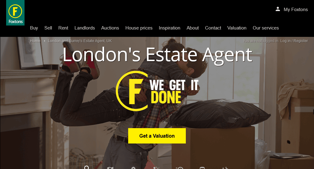 Foxtons best real estate website design