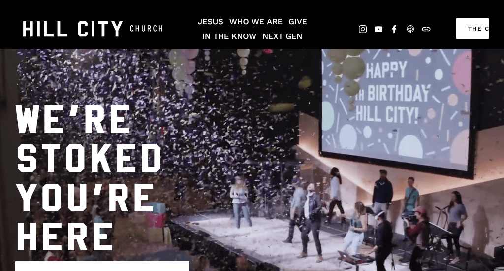 Hill City church website design