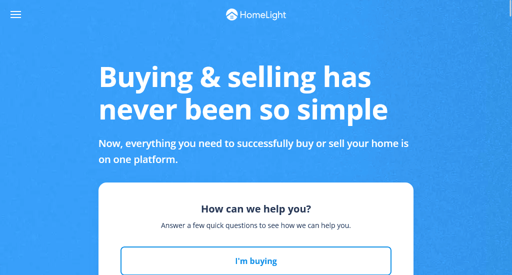 Home Light simple real estate website