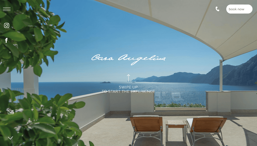 Hotel Casangelina hotel website examples