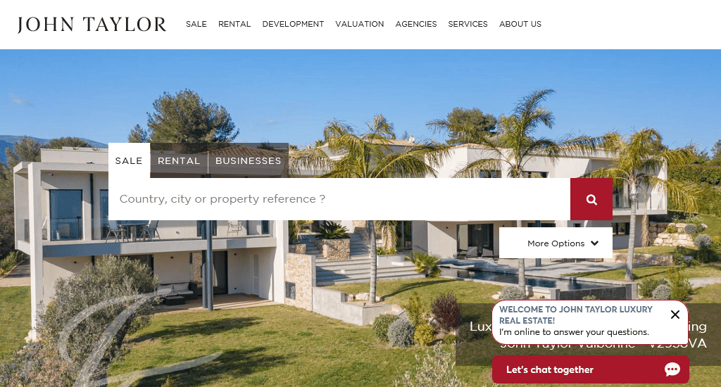 JOHN TAYLOR real estate website design