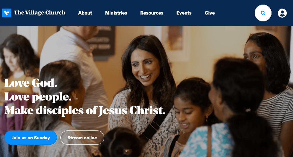 The Village Church christian website design