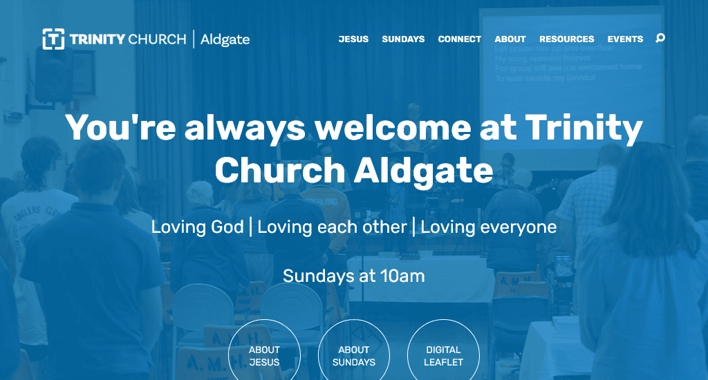 Trinity Hills Church best religious website design