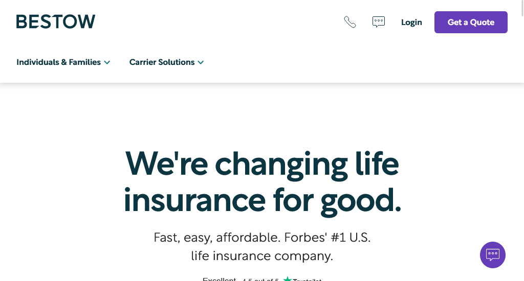 Bestow Websites for insurance companies