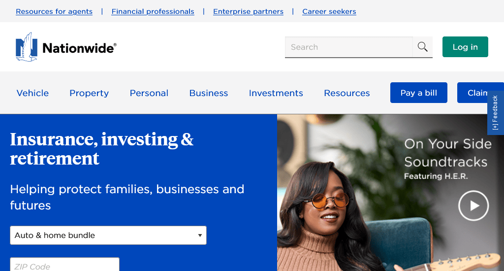 Nationwide Insurance companies websites