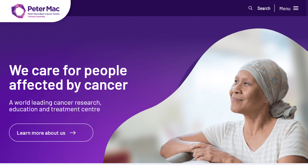 Peter MacCallum Cancer Centre healthcare website