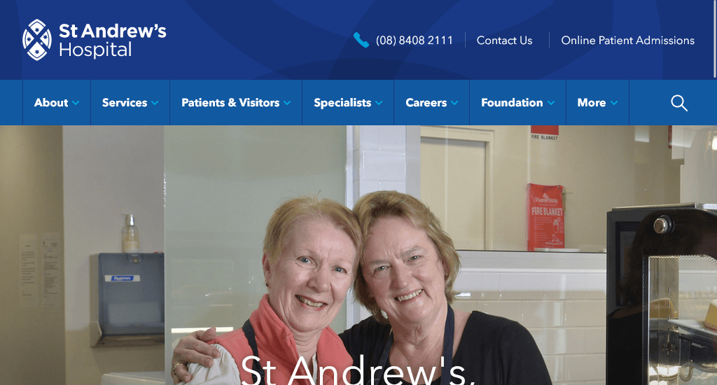 St. Andrew Hospital best hospital websites