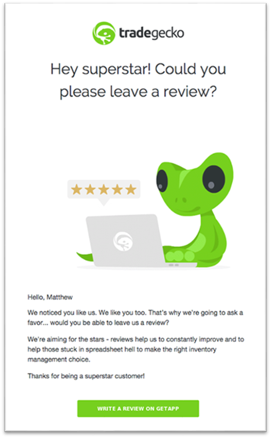 Review request email